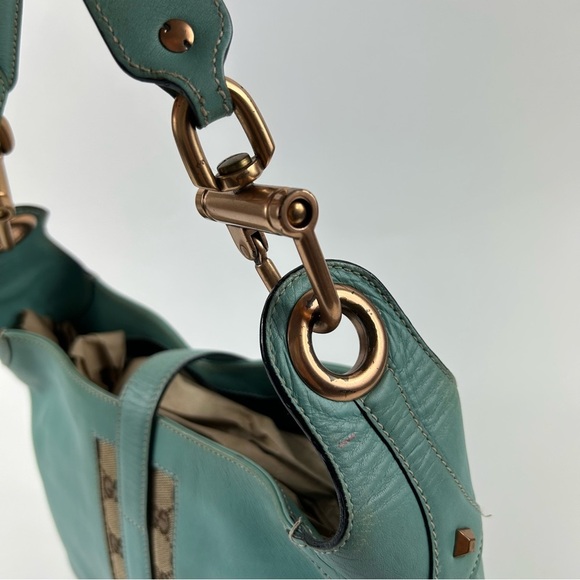 GUCCI Jackie GG Canvas Shoulder Bag Blue - Picture 7 of 12